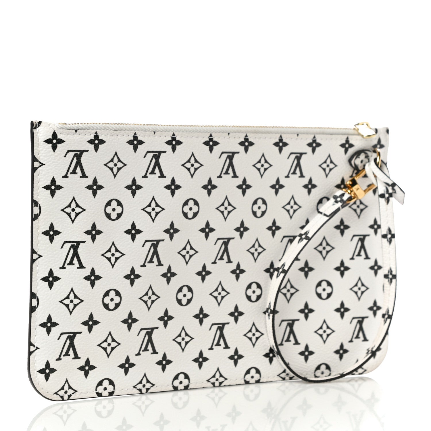 Louis Vuitton Monogram Giant Neverfull MM GM Pochette White 3 of 10