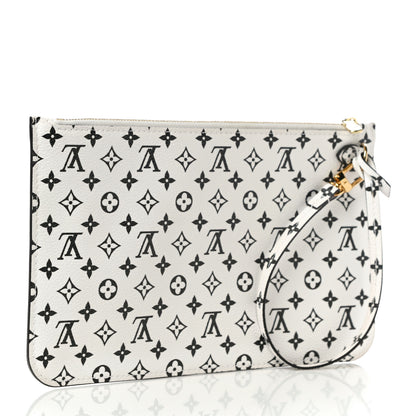 Louis Vuitton Monogram Giant Neverfull MM GM Pochette White 3 of 10