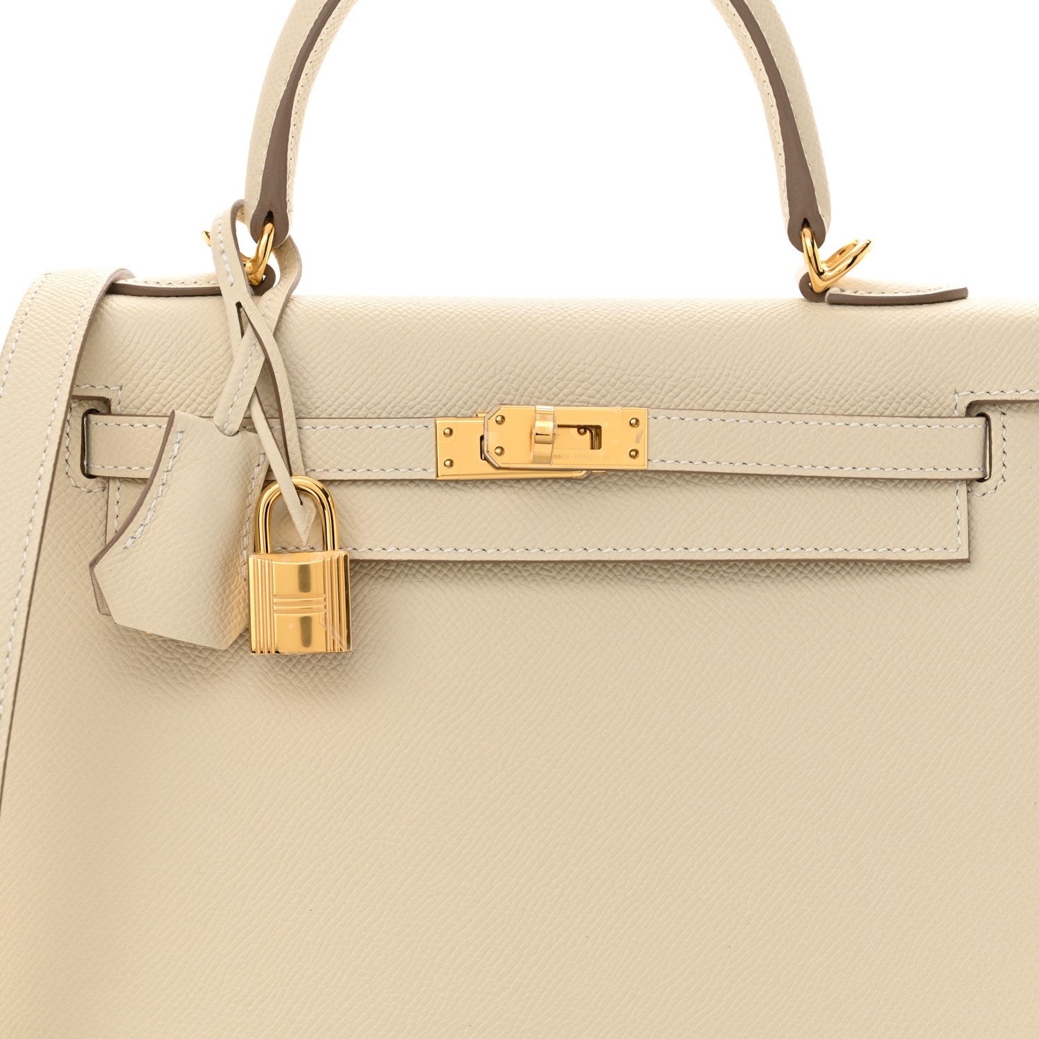 Hermes Epsom Kelly Sellier 25 Craie 8 of 11