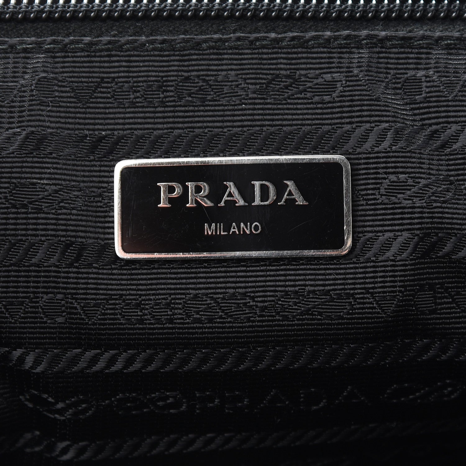 Prada Tessuto Nylon Saffiano Tote Black 5 of 8