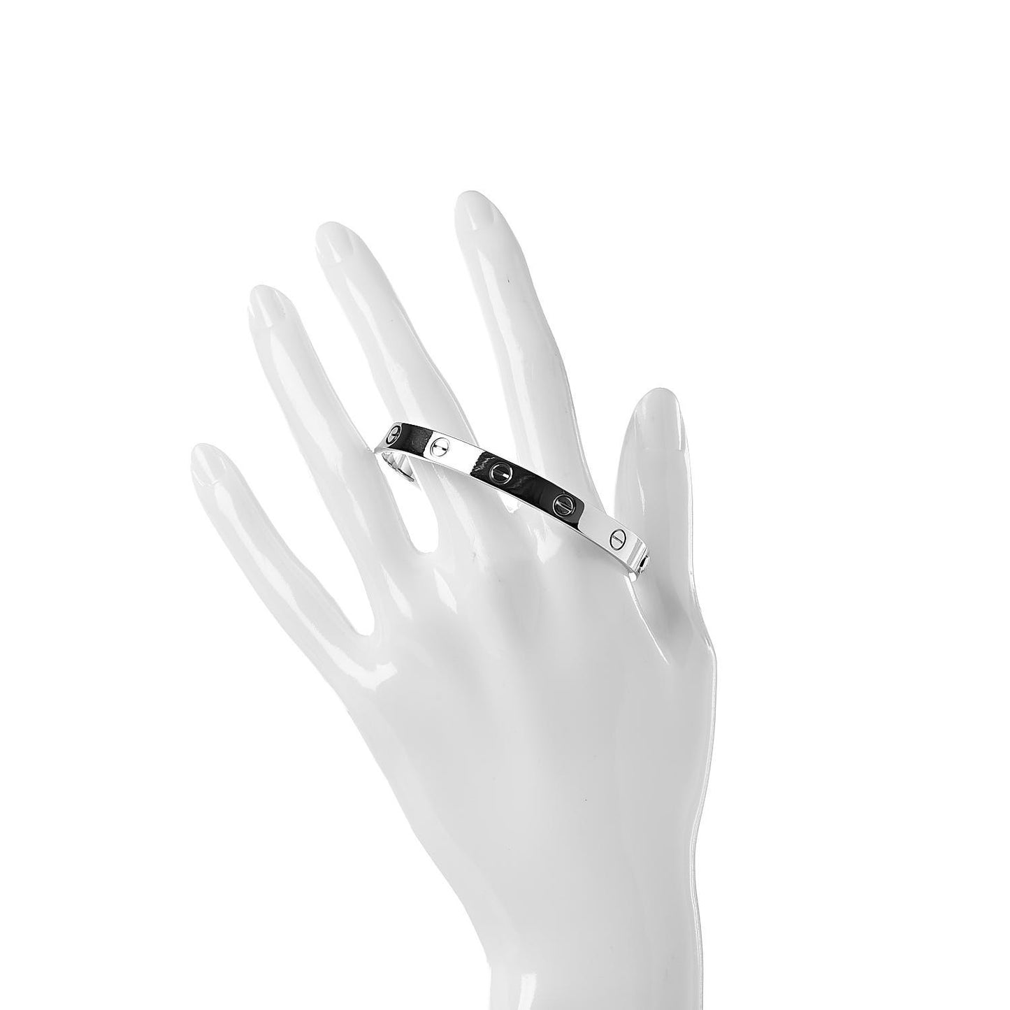 18K White Gold LOVE Bracelet 17