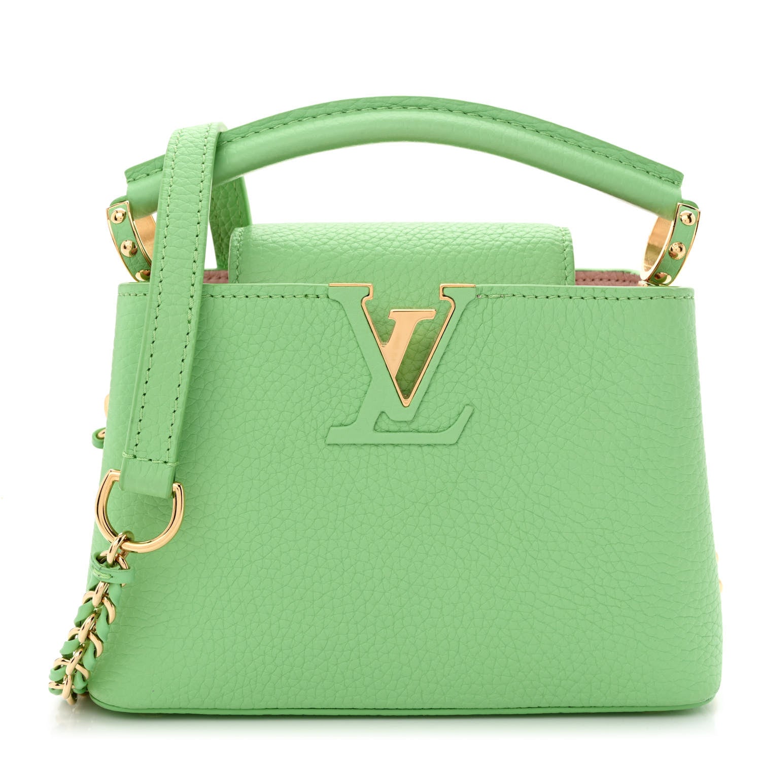Louis Vuitton Taurillon Mini Capucines Vert Pomme 1 of 11
