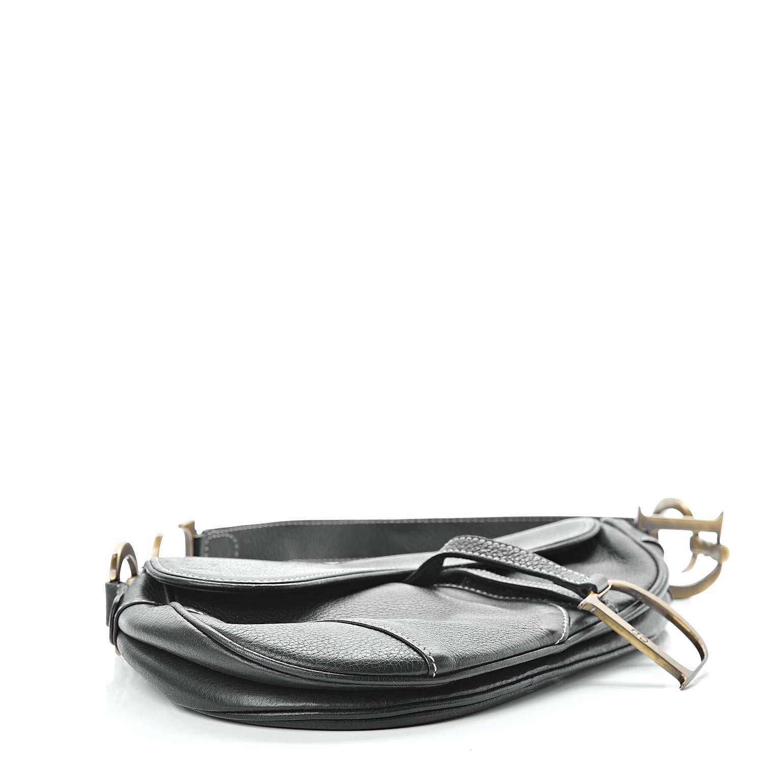 Christian Dior Calfskin Saddle Bag Black 4 of 16