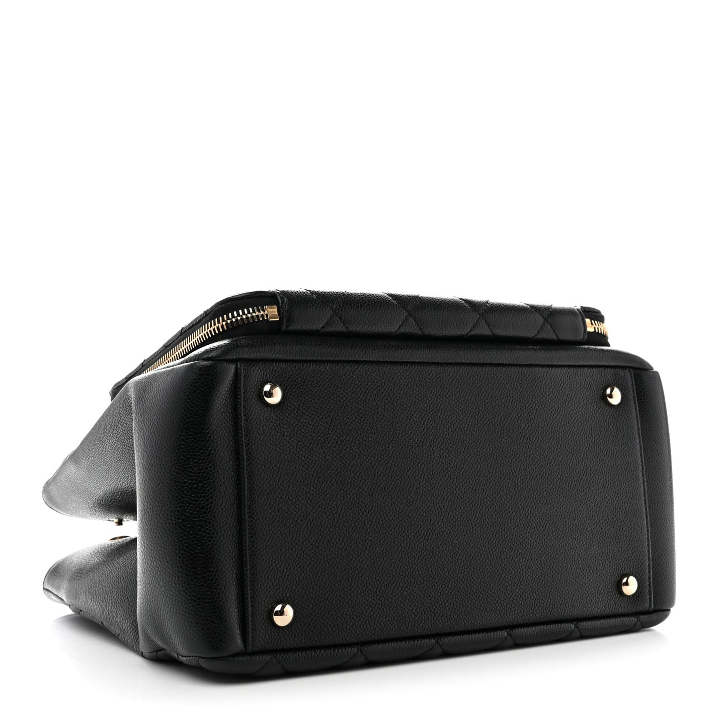 Caviar Quilted Small Business Affinity Shopping Bag Black