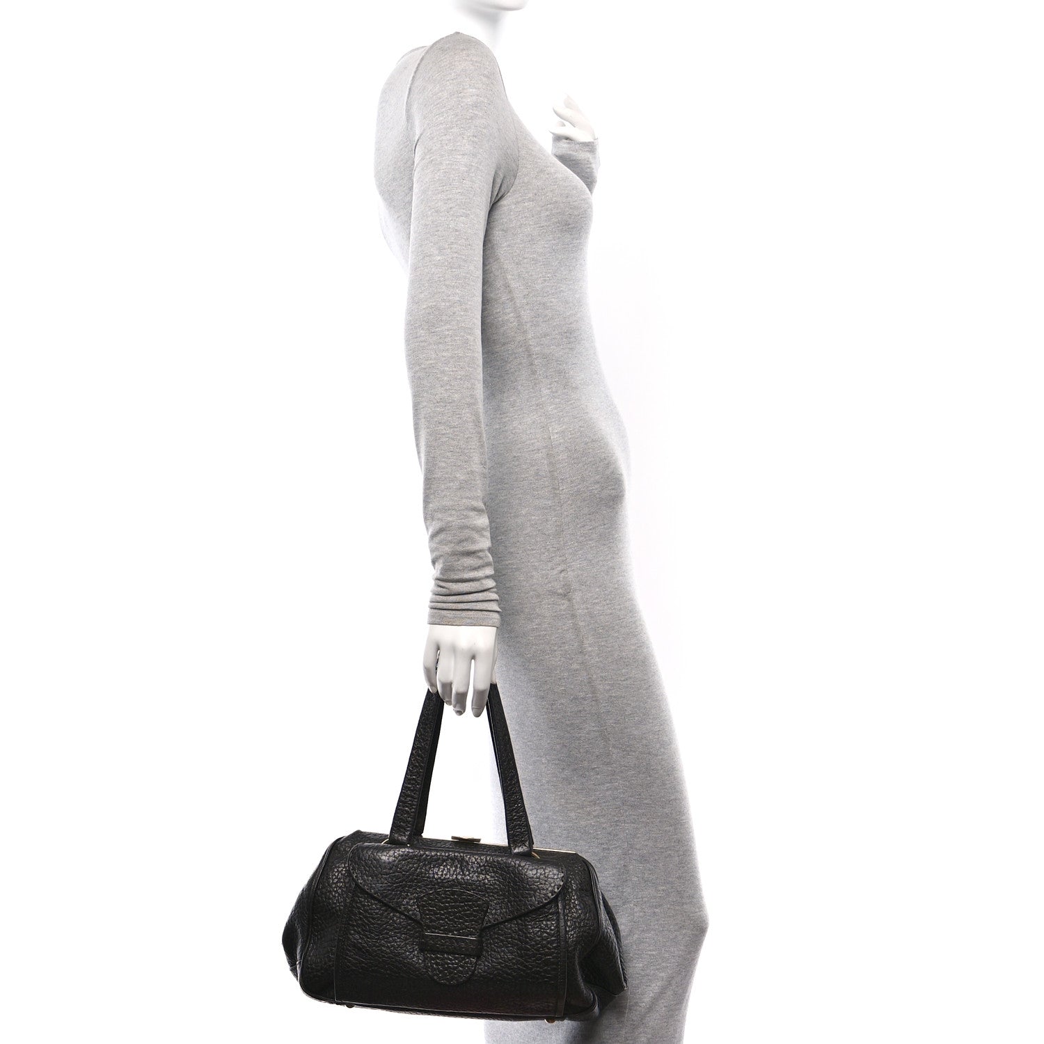 Prada Cervo Berlino Satchel Brown 2 of 9