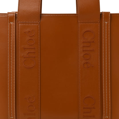 Chloe Calfskin Medium Woody Tote Caramel 8 of 10