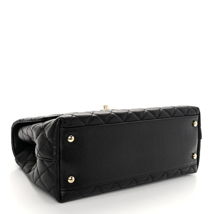 Chanel Caviar Quilted Small Coco Handle Flap Black 4 of 9