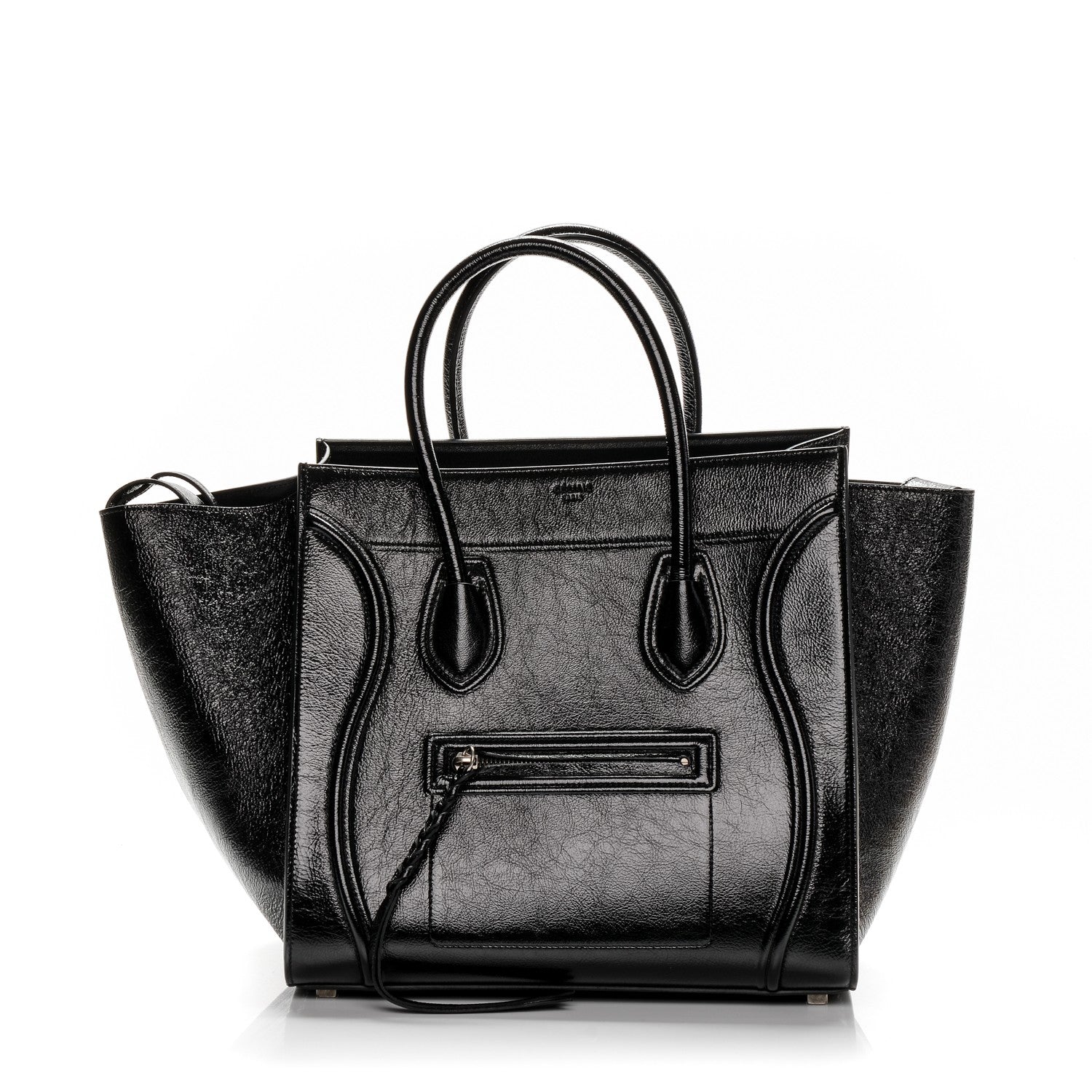 Celine Shiny Goatskin Medium Phantom Luggage Black 1 of 7