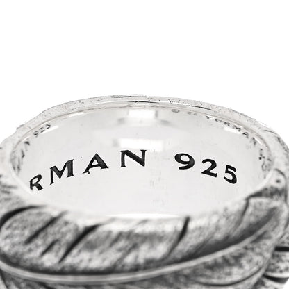 David Yurman Sterling Silver 11mm Southwest Band Ring 62 10 5 of 5