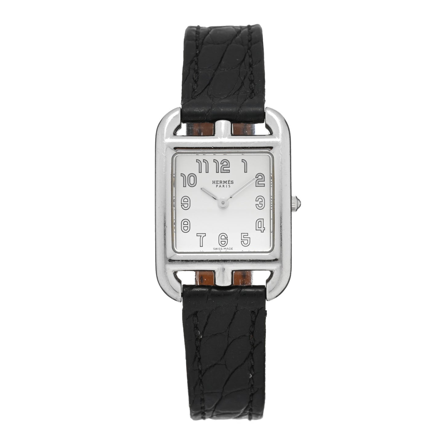 Stainless Steel Alligator 23mm Cape Cod Quartz Watch Noir