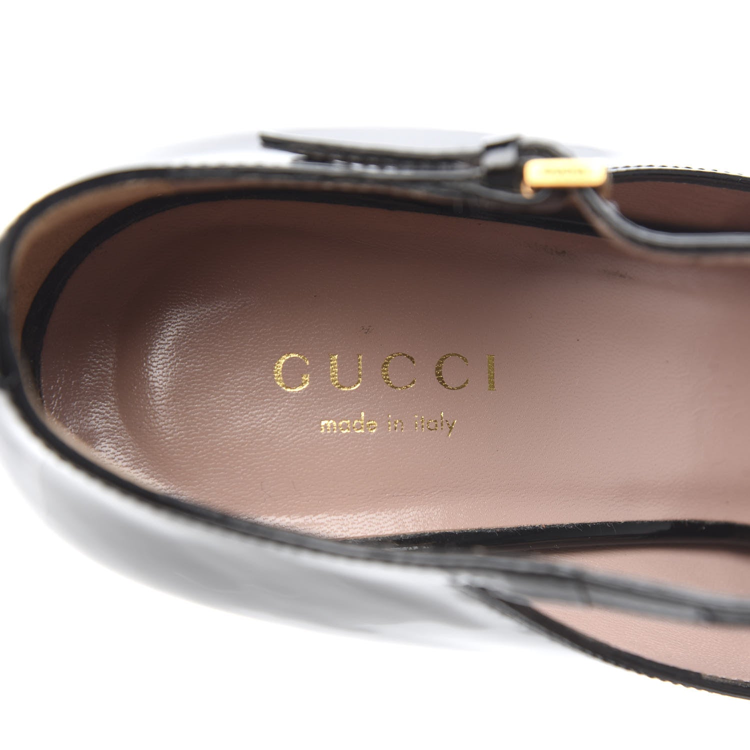 Gucci Patent Beverly T-Strap High Heel Pumps 36 Black 8 of 9