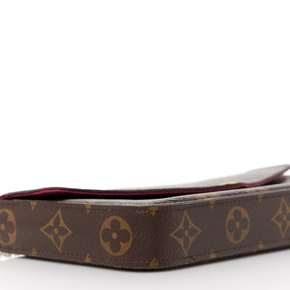 Louis Vuitton Monogram Pochette Felicie Chain Wallet Fuchsia 14 of 15