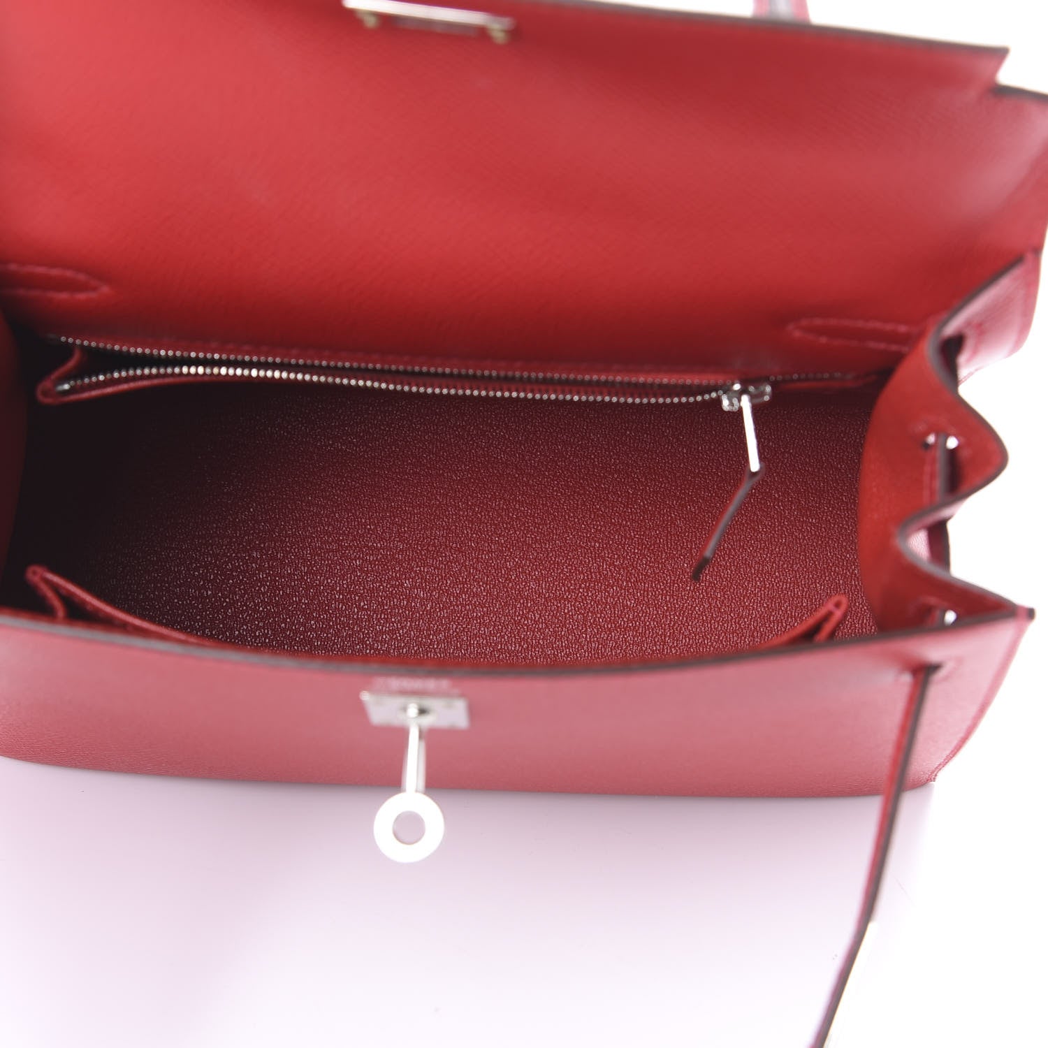 Hermes Epsom Kelly Sellier 25 Rouge Casaque 4 of 10