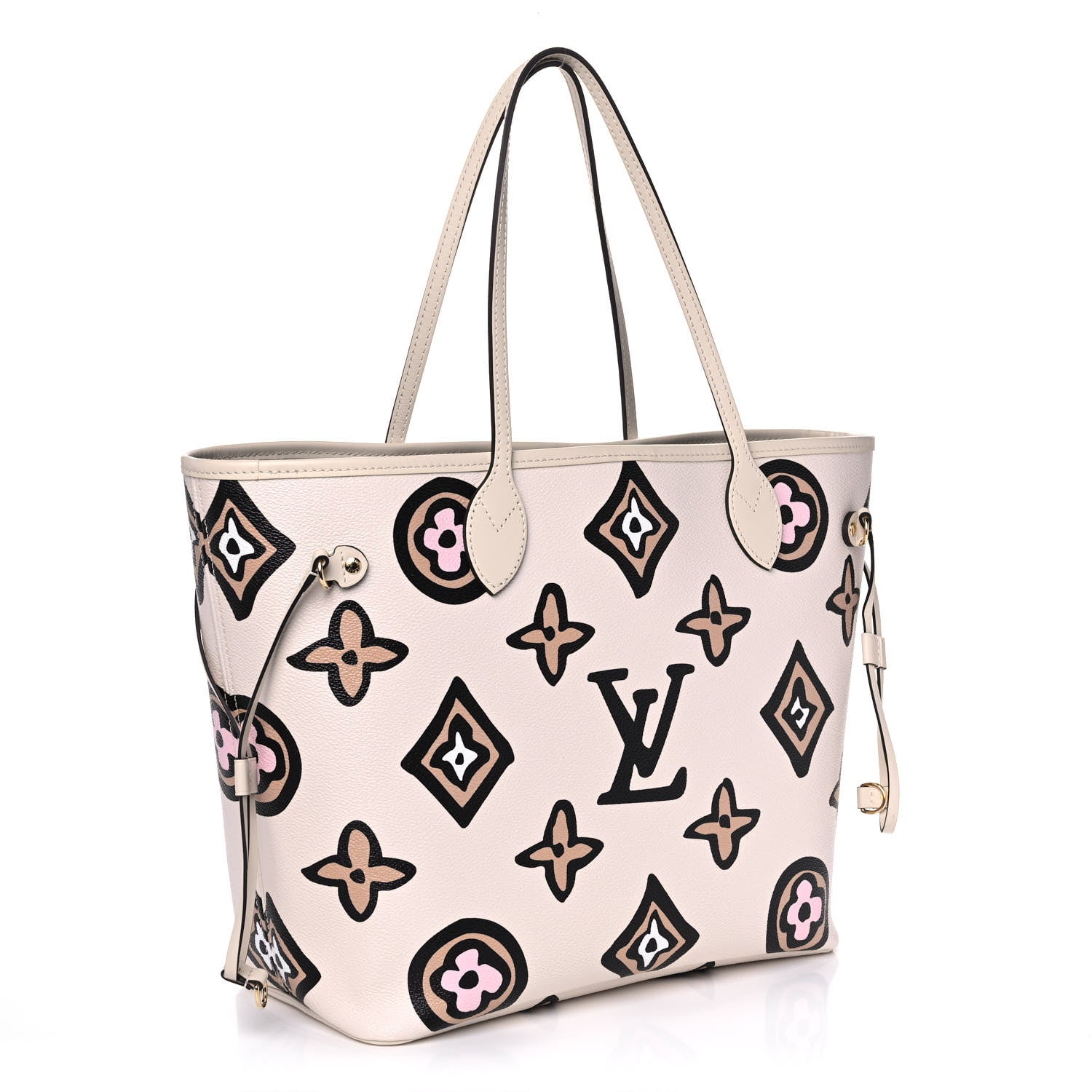 Louis Vuitton Monogram Giant Wild At Heart Neverfull MM Creme 3 of 11