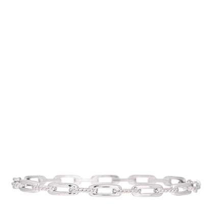 David Yurman 18K White Gold Diamond 4mm Stax Chain Link Bracelet 3 of 5