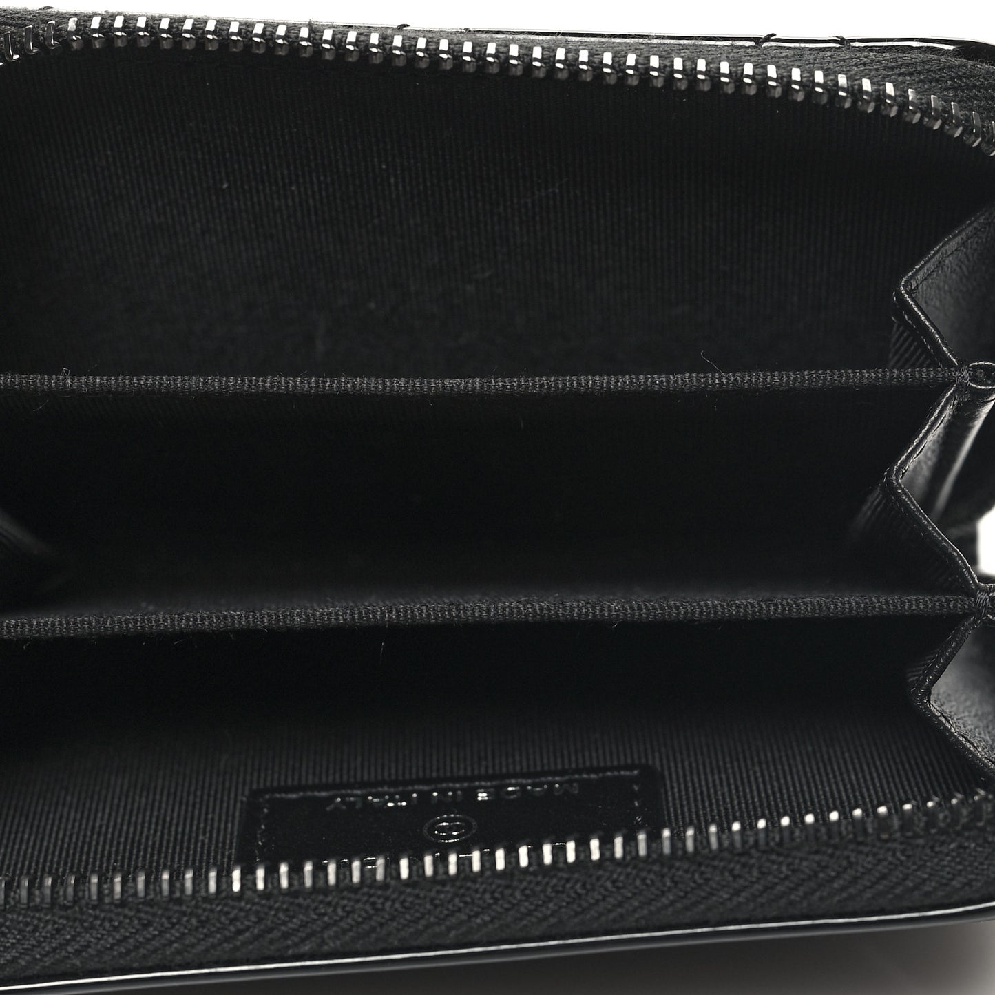 Patent Lambskin Quilted Zip Coin Purse So Black