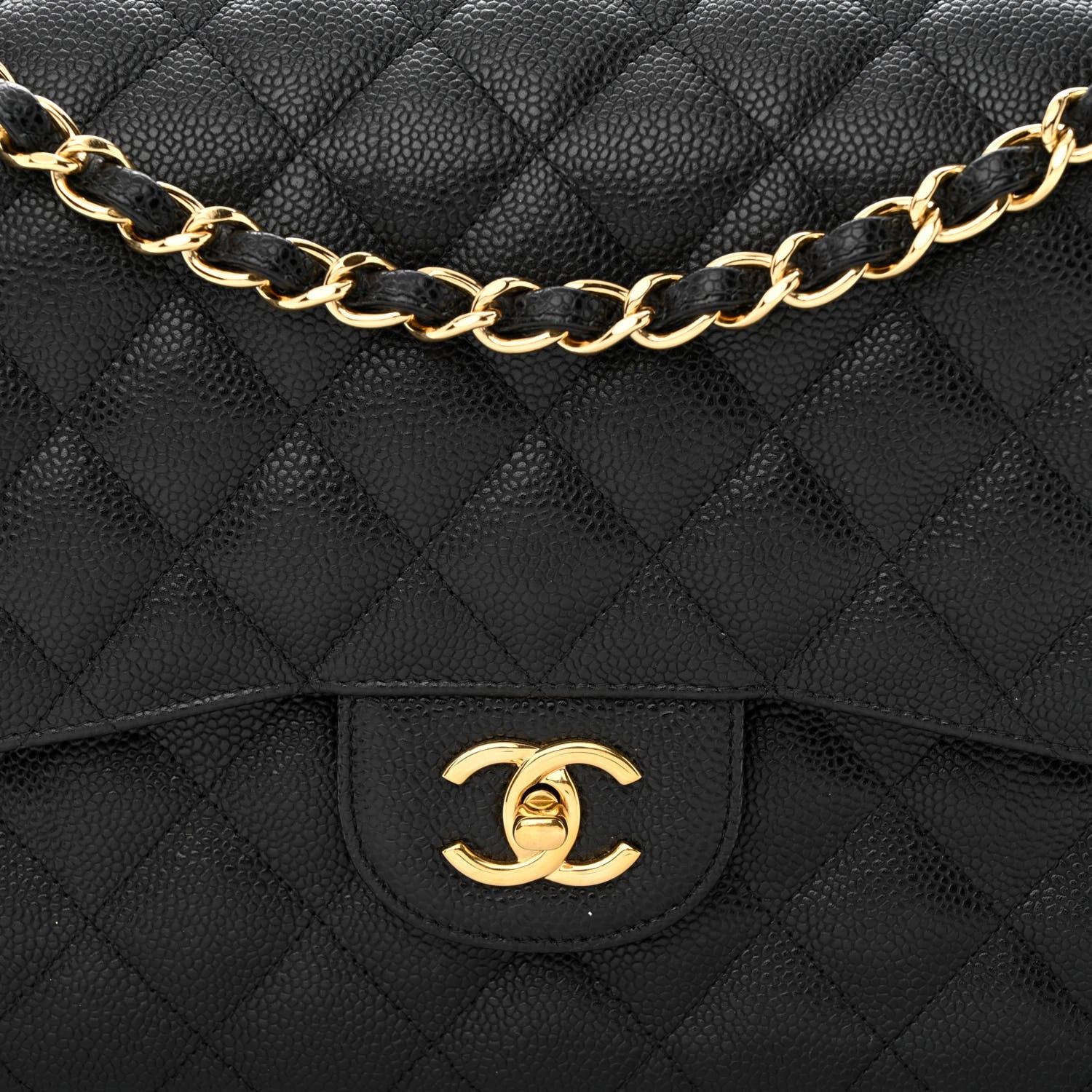 Chanel Caviar Quilted Jumbo Double Flap Black 8 of 14