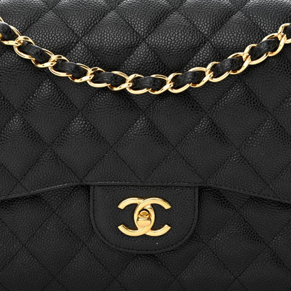 Chanel Caviar Quilted Jumbo Double Flap Black 8 of 14