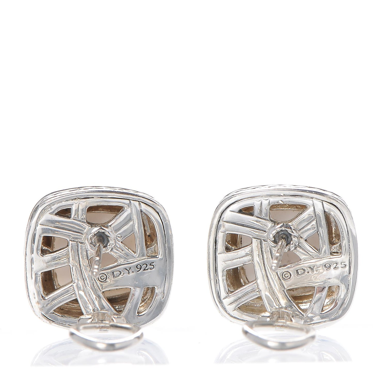 Sterling Silver White Agate 11mm Albion Earrings