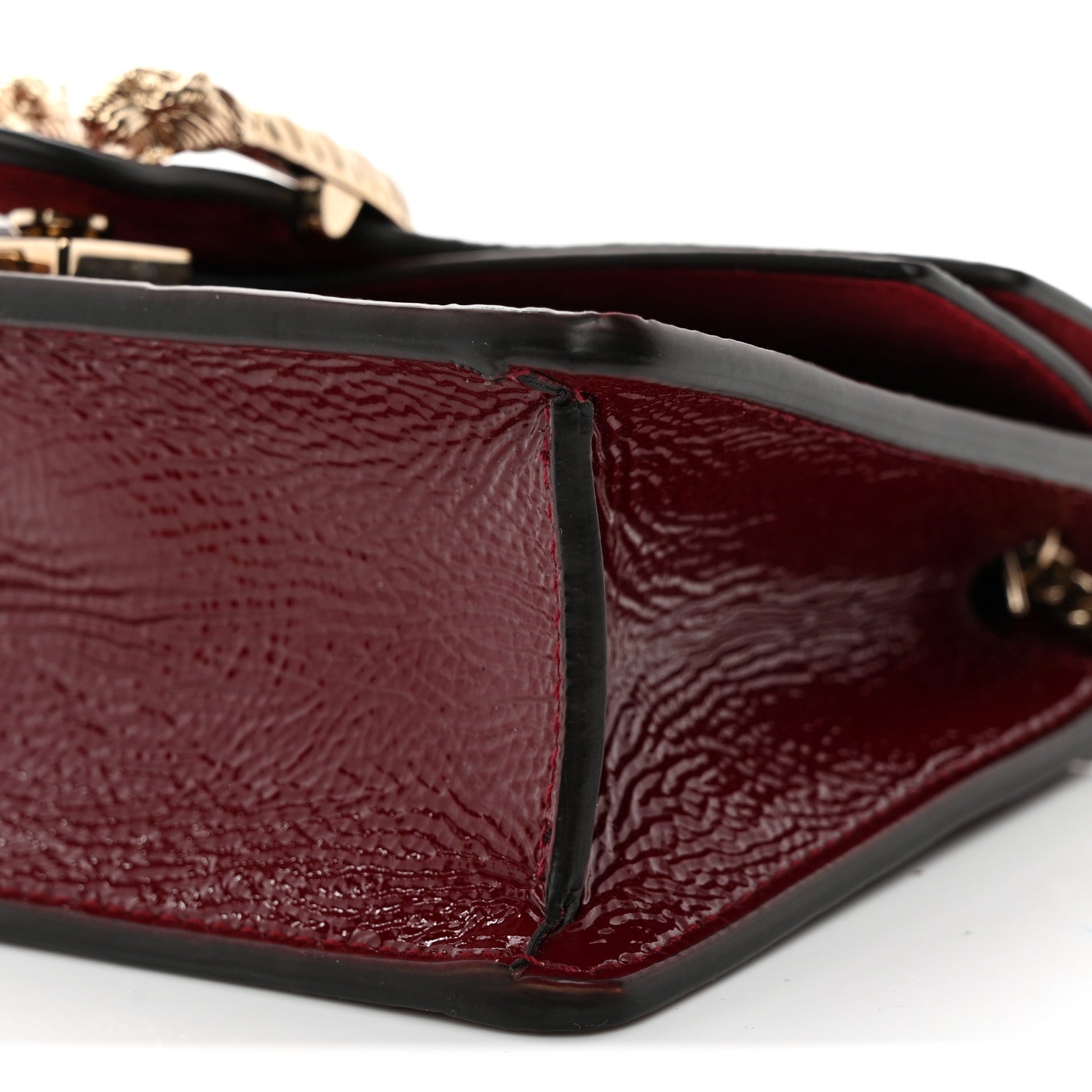 Gucci Crinkled Patent Mini Dionysus Shoulder Bag Rosso Ancora Red 10 of 10
