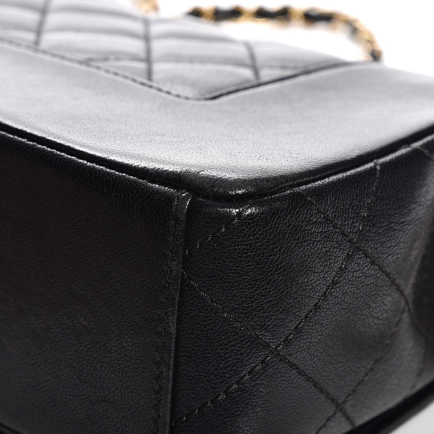 Chanel Sheepskin Quilted Vintage Mademoiselle Flap Black 5 of 13