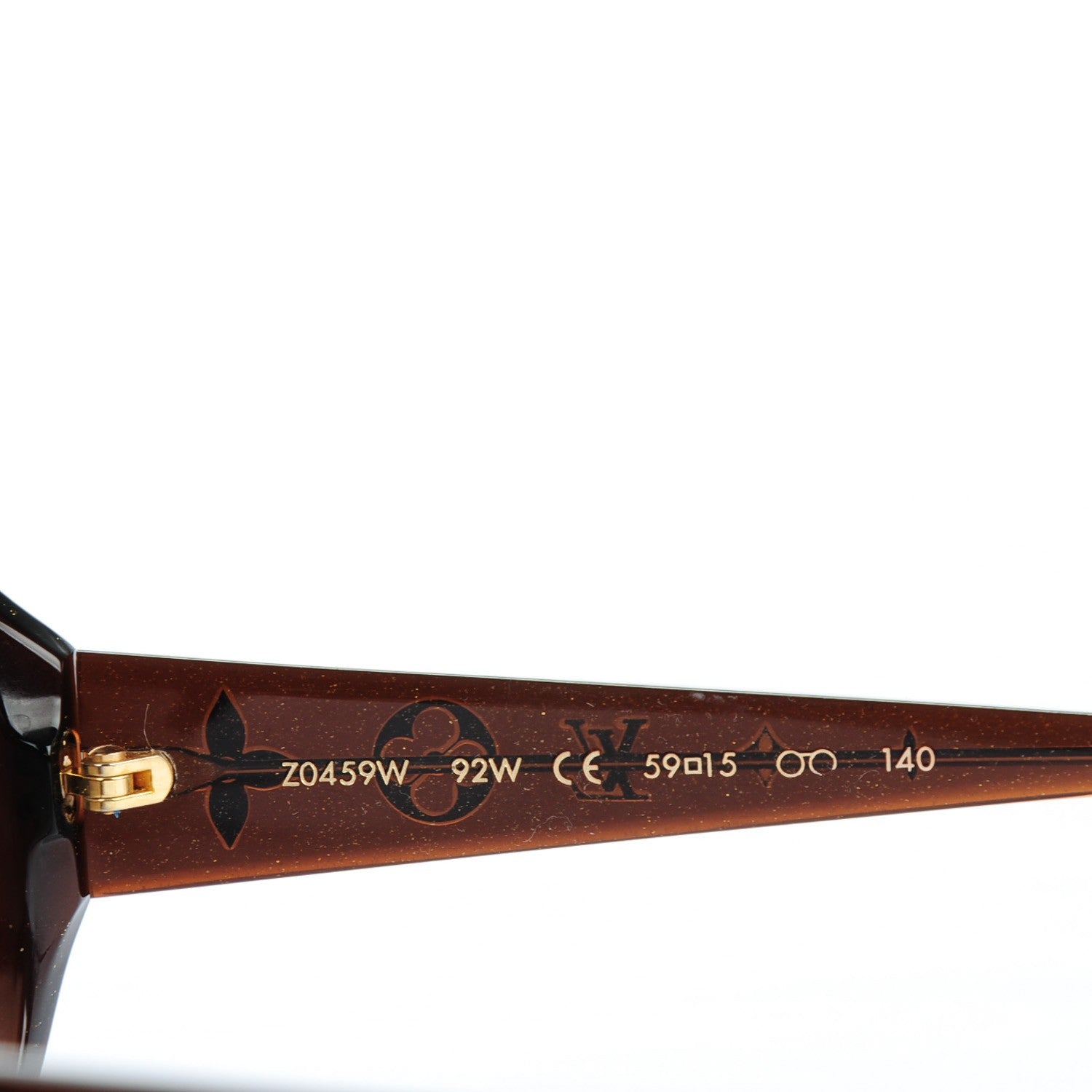 【LOUIS VUITTON】サングラスZ0459E ブラウン/グリッター Louis Vuitton Obsession GM Sunglasses Z0459W Brown Glitter 156726