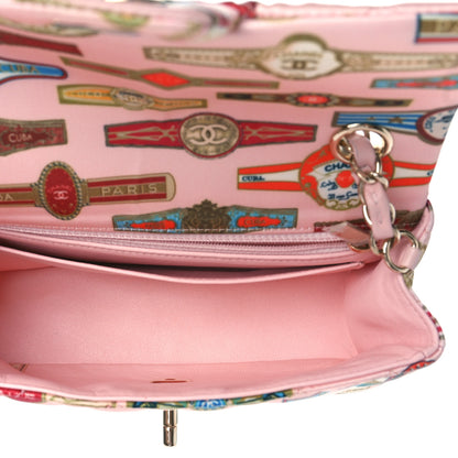 Chanel Satin Paris Cuba Cigare Print Mini Flap Pink 4 of 8