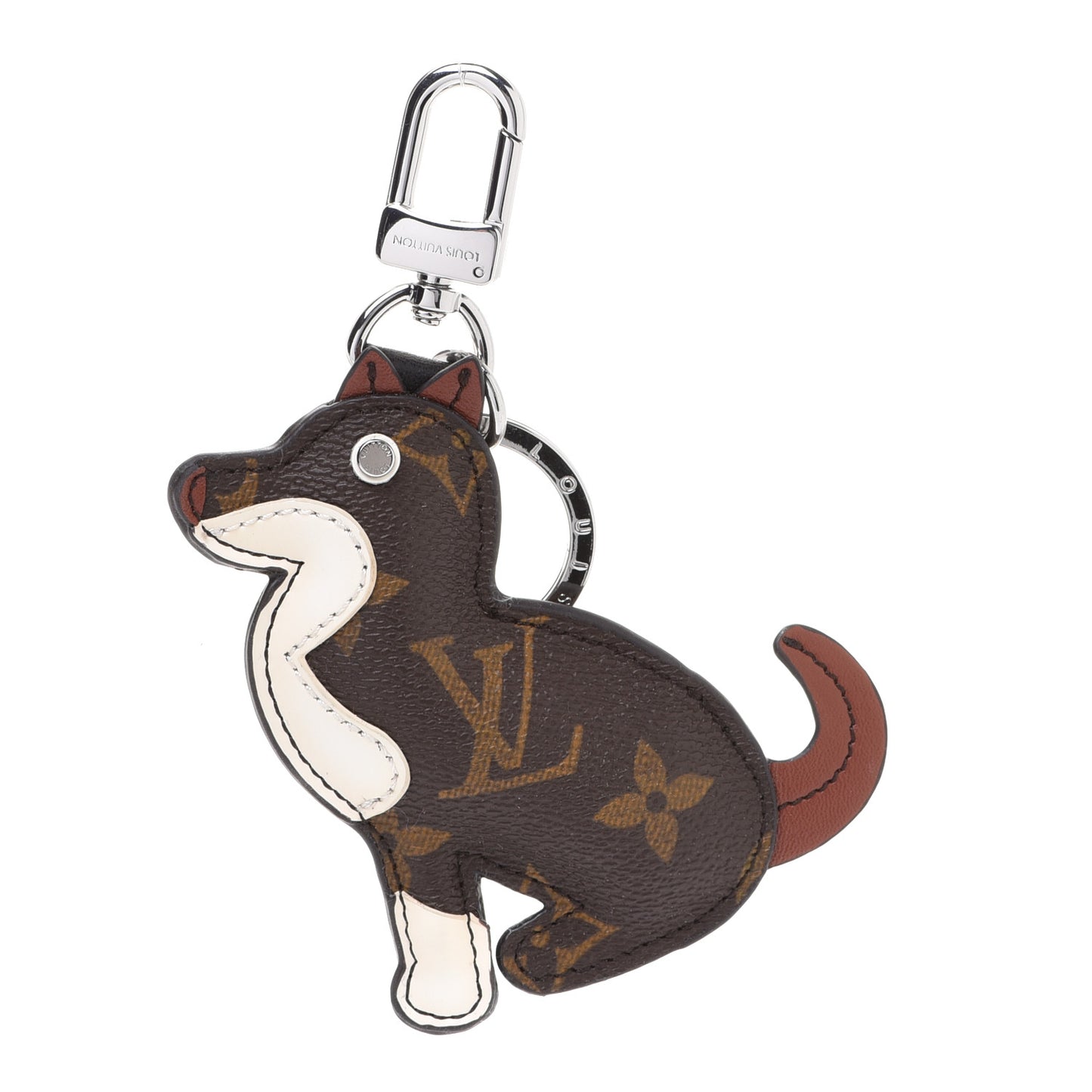 Monogram Dog Bag Charm Key Holder