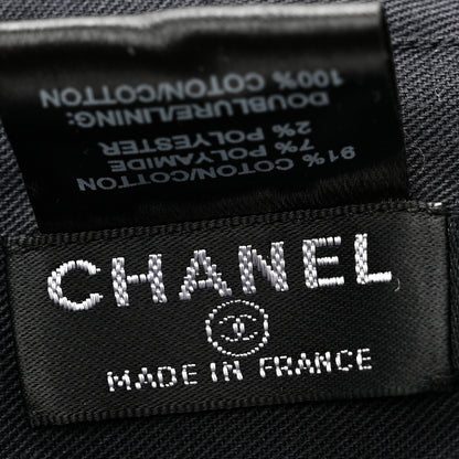 Chanel Tweed Beret Hat L Black White 8 of 8