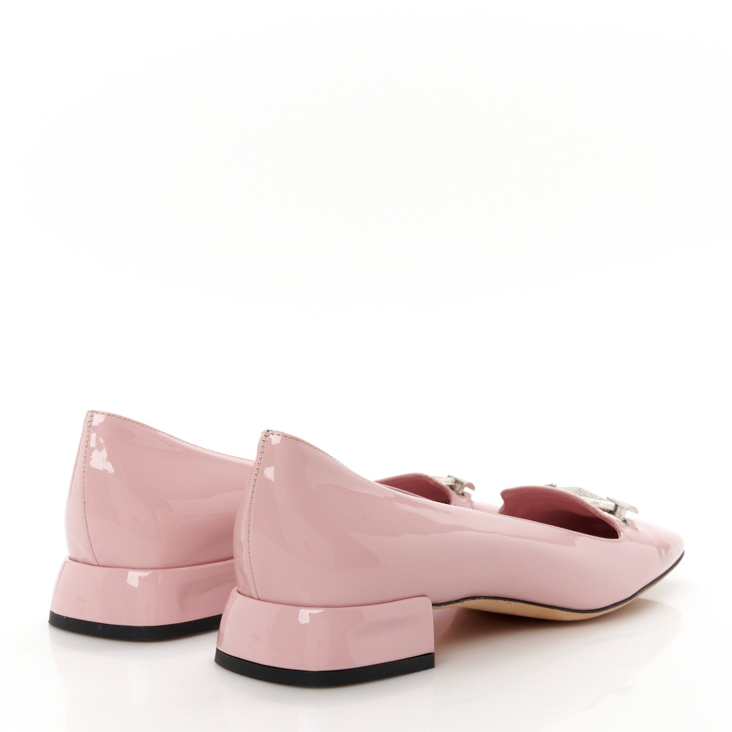 Jimmy Choo Patent Crystal Flats 37 Pink 5 of 8
