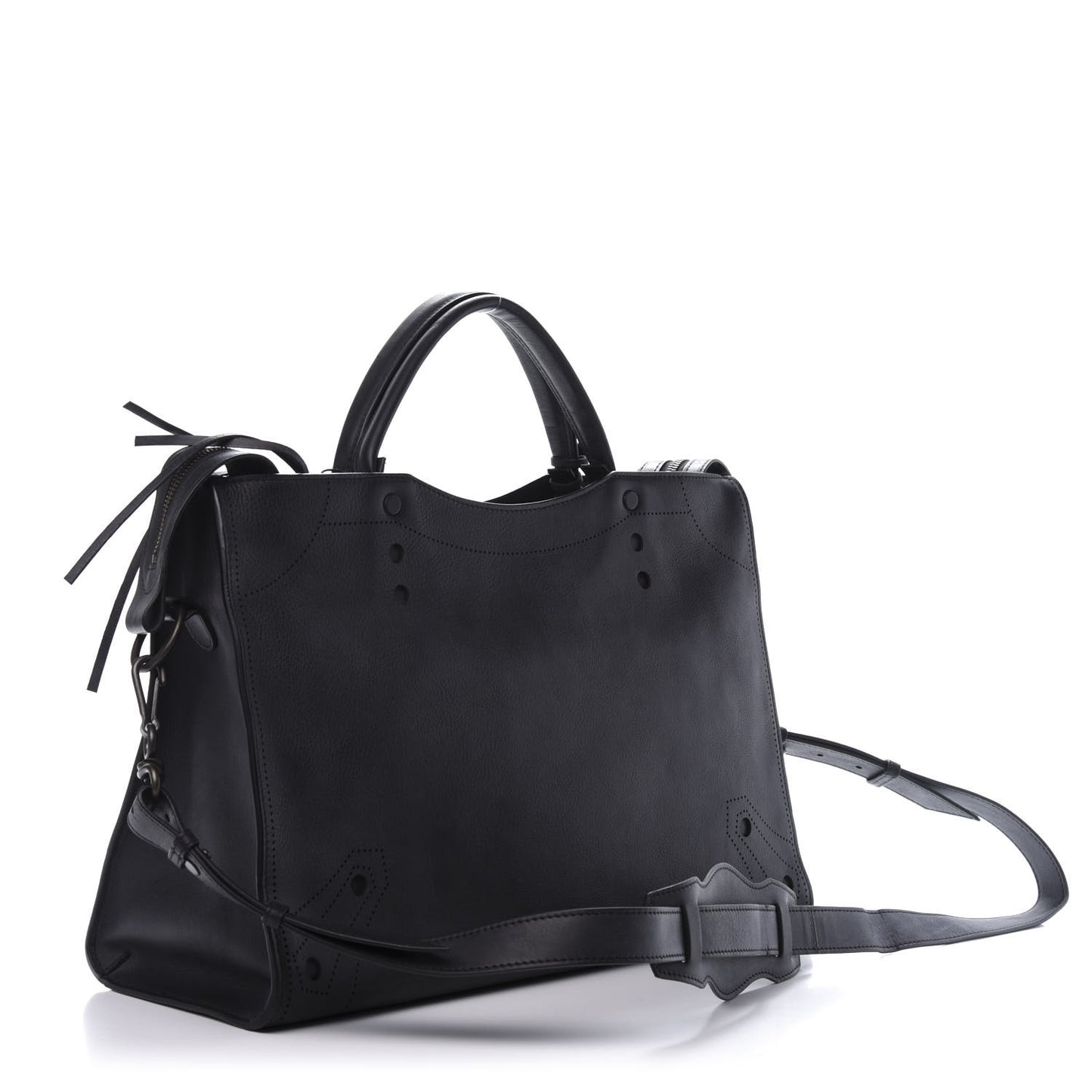 Veau Soyeux Perforated Blackout Hardware City Black