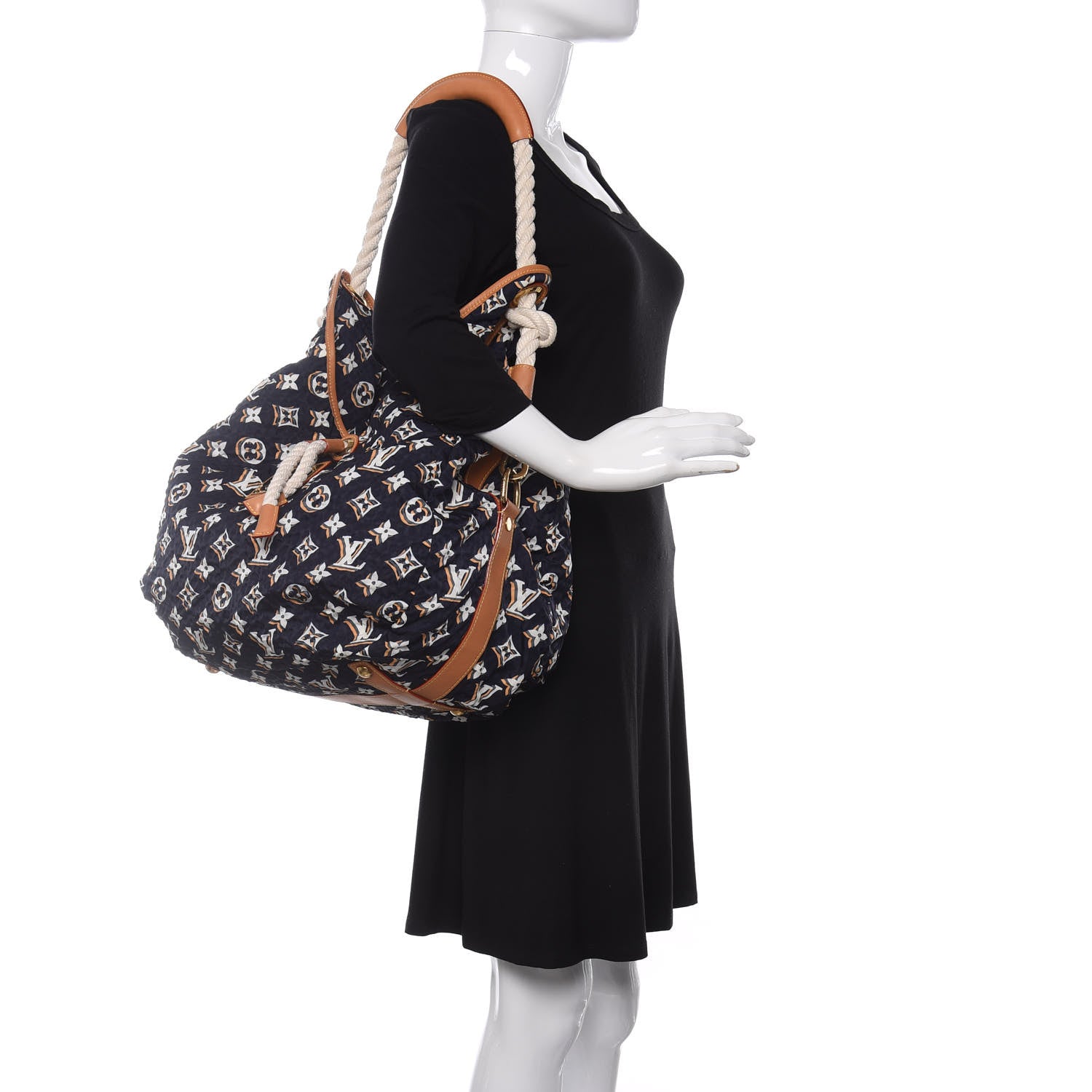 Louis Vuitton Nylon Monogram Cruise Bulles GM Navy 2 of 11