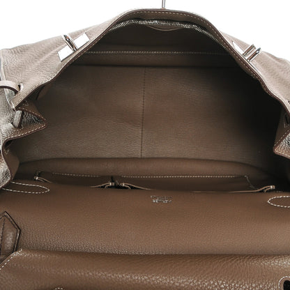 Hermes Taurillon Clemence Jypsiere 34 Etoupe 7 of 7