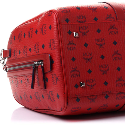 MCM Visetos Medium Traveler Weekender Bag Red 5 of 11