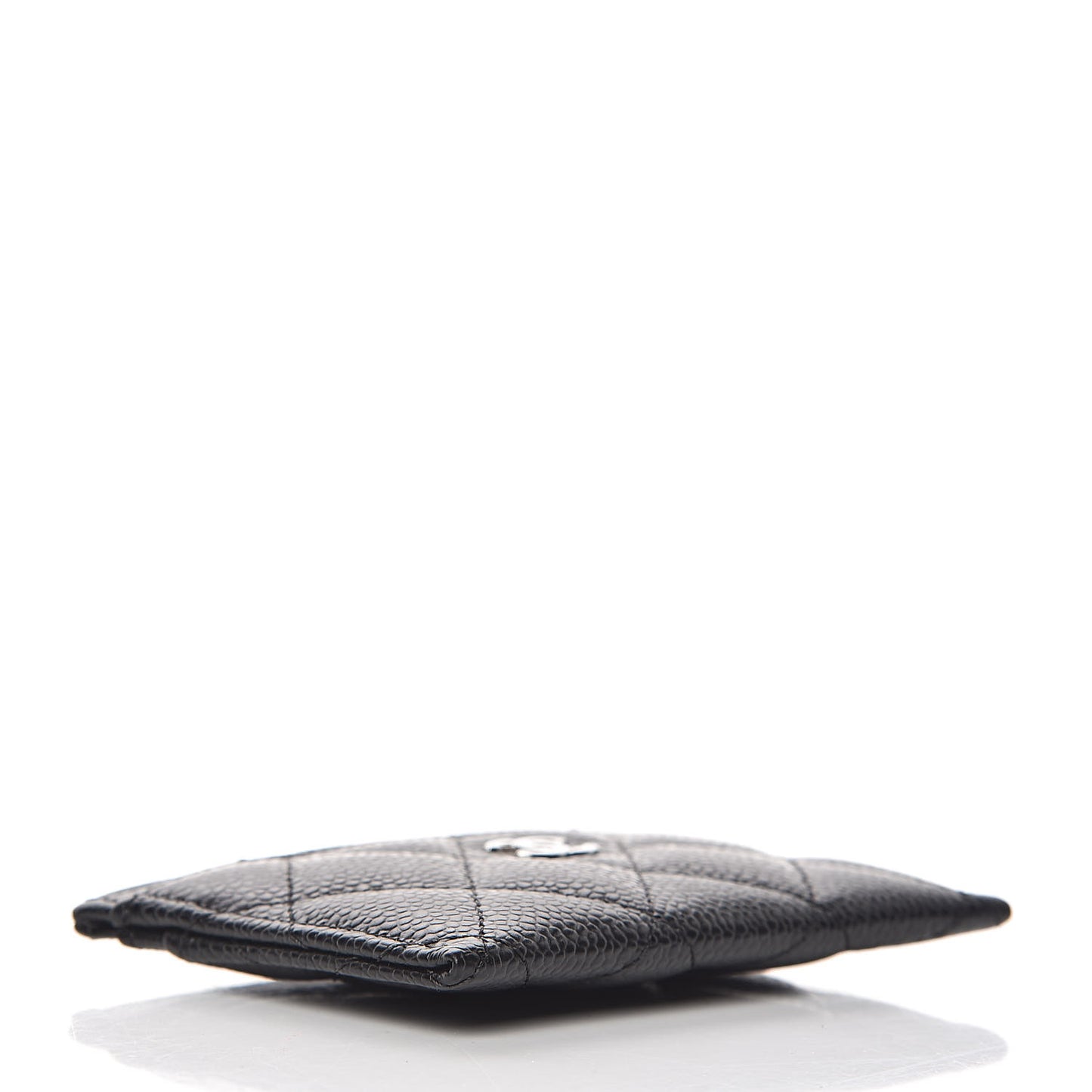 Caviar Quilted Card Holder Black