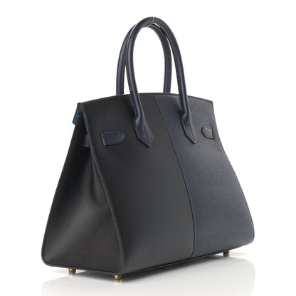 Hermes Epsom Casaque Birkin Sellier 30 Bleu Indigo Black Bleu Frida 3 of 11