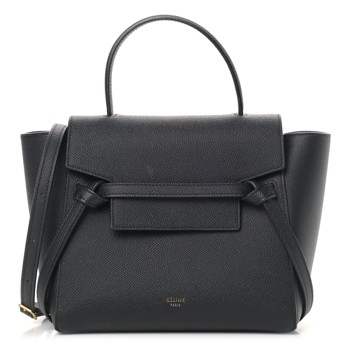 Grained Calfskin Nano Belt Bag Black