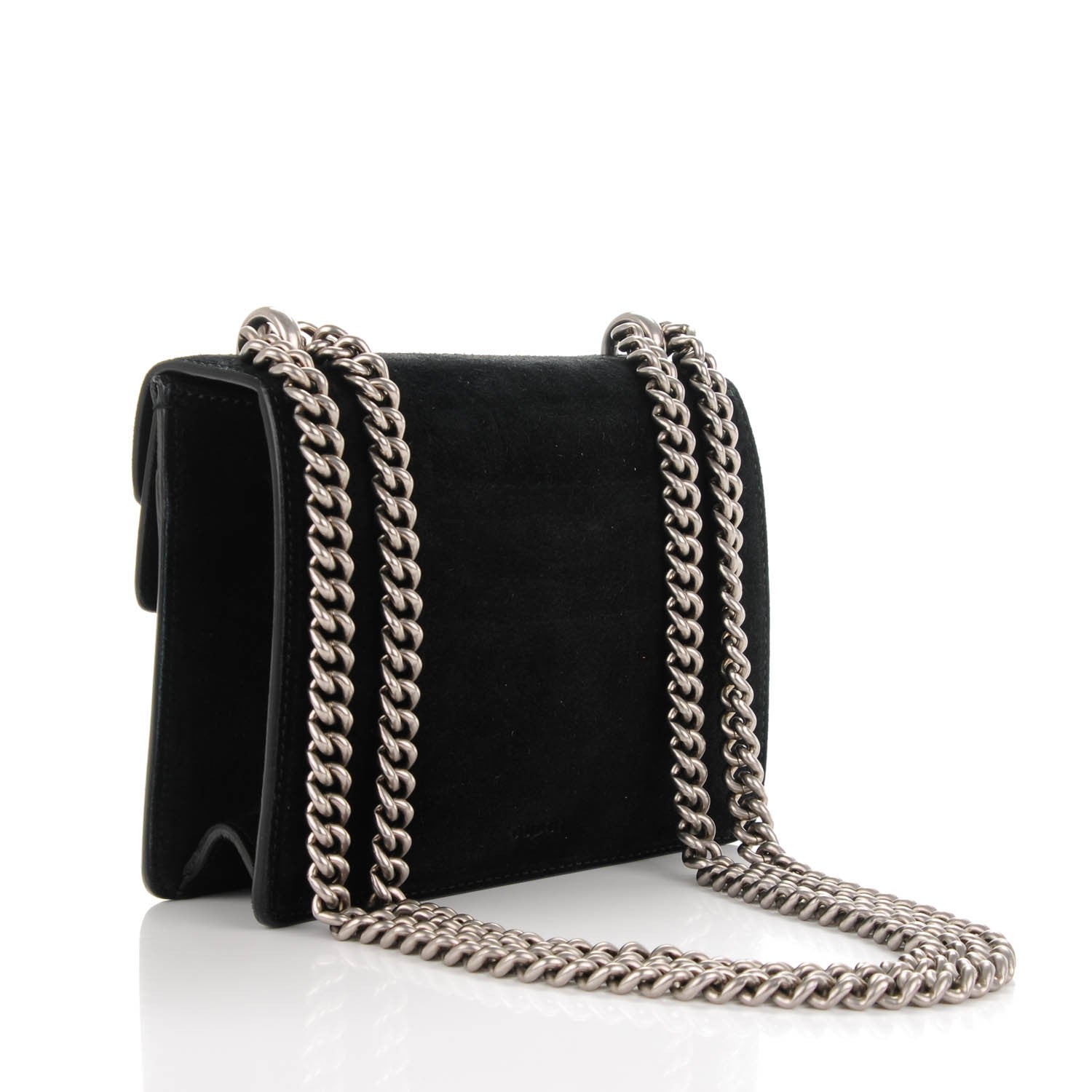 Gucci Suede Mini Dionysus Shoulder Bag Black 3 of 7