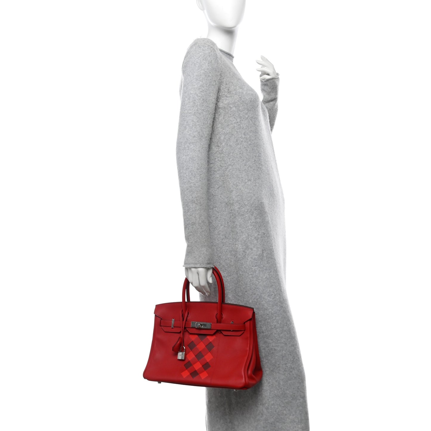 Swift Epsom Tressage Birkin 30 Rouge Piment Rouge De Coeur Rouge H