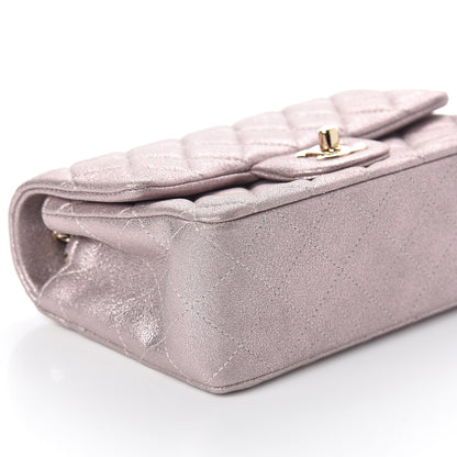 Chanel Metallic Goatskin Quilted Mini Rectangular Flap Pink 9 of 10