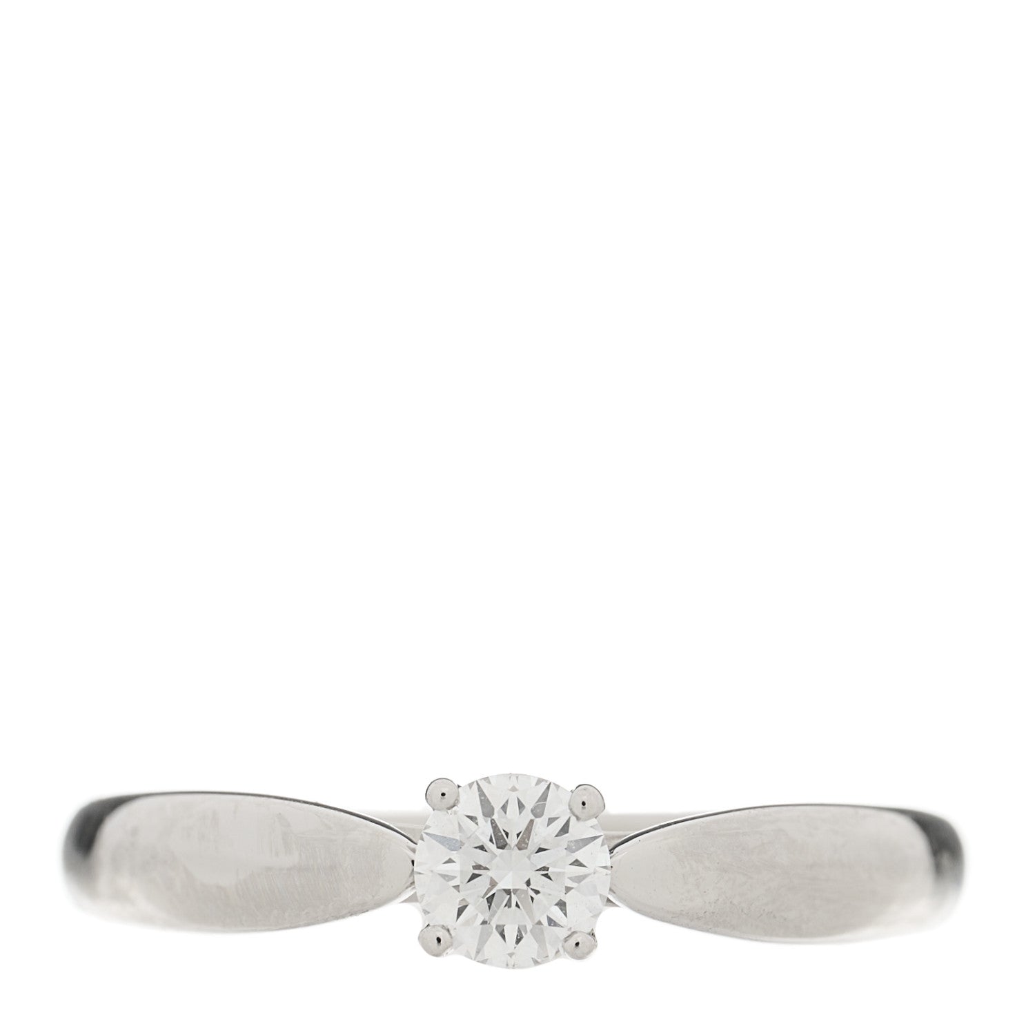 Tiffany Platinum Diamond .25ct Harmony Solitaire Engagement Ring 51 5.75 1 of 5