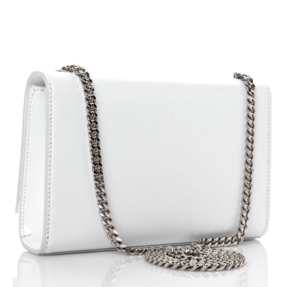 Saint Laurent Smooth Calfskin Small Monogram Kate Satchel Optical White 3 of 11