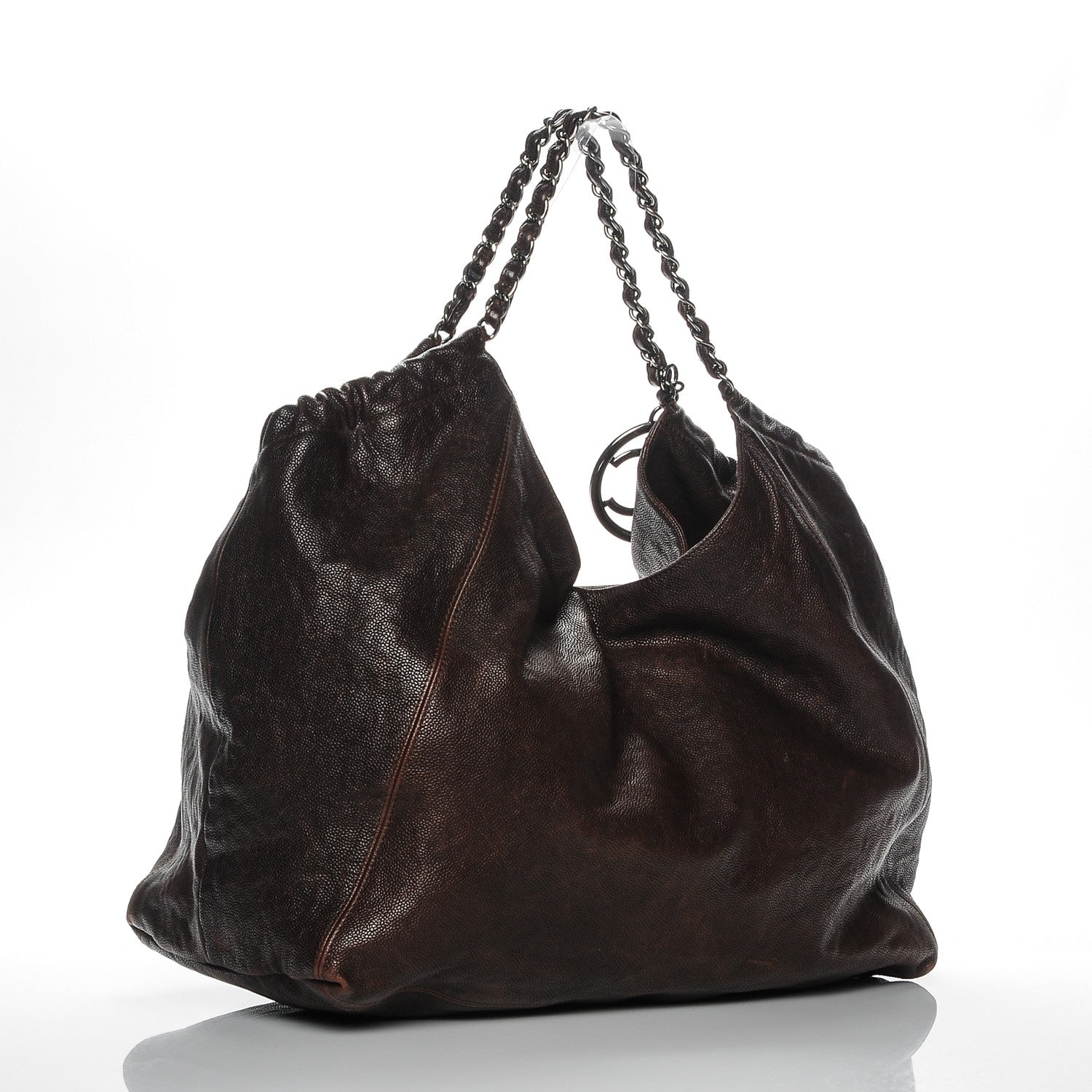 Chanel Distressed Caviar XL Coco Cabas Brown 3 of 9