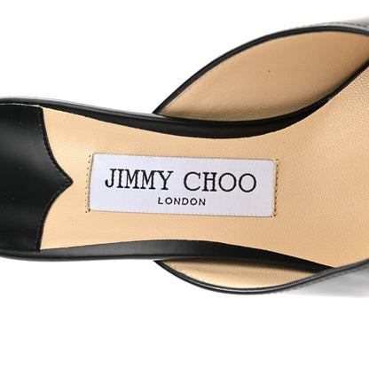 Jimmy Choo Liquid Calfskin Rav 65 Pointed Toe Mule Pumps 37 Black 7 of 7