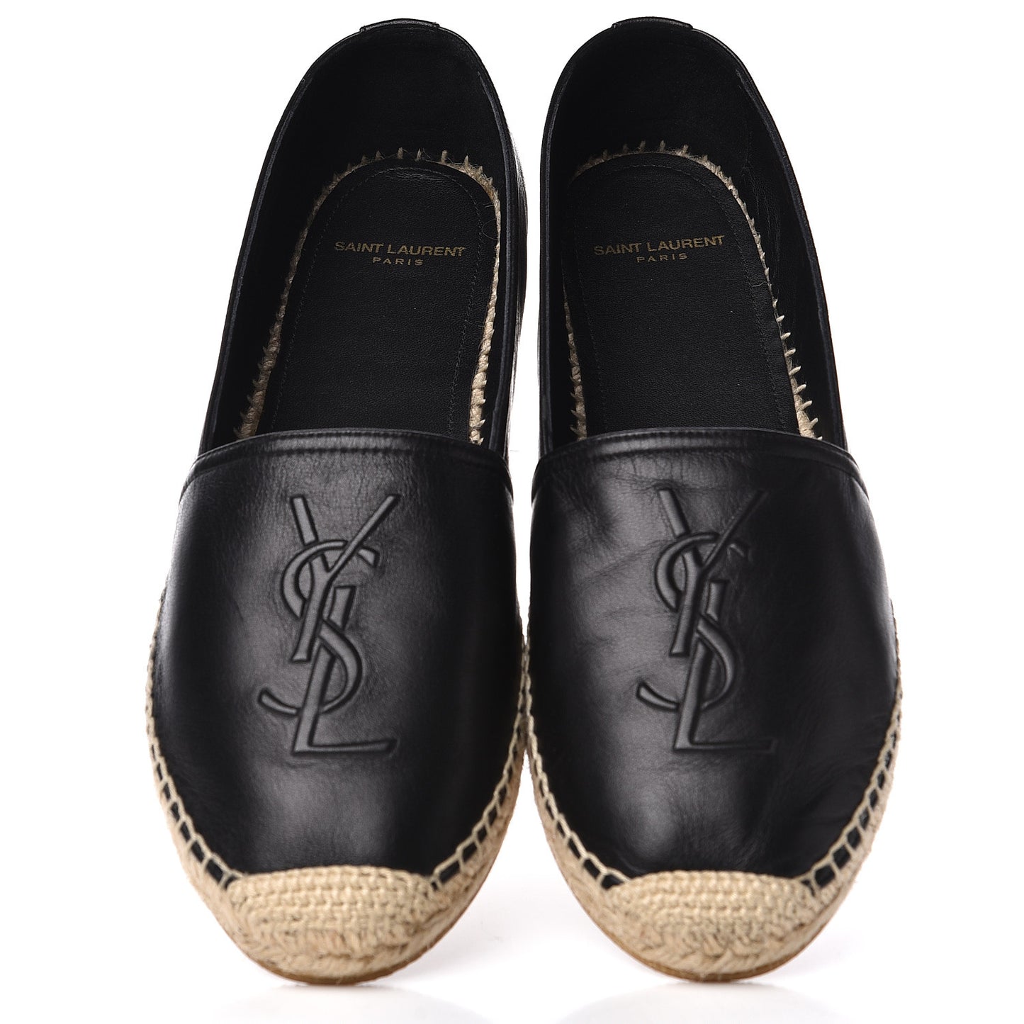 Lambskin Monogram Espadrilles 39.5 Black