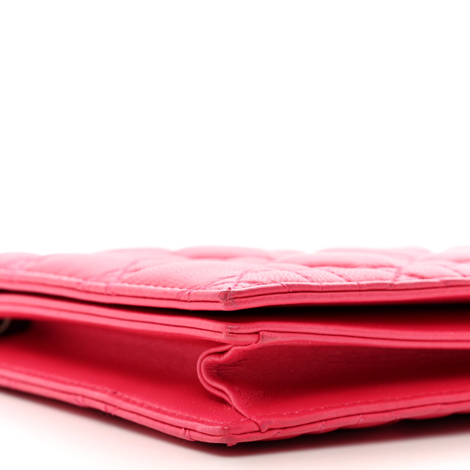 Christian Dior Lambskin Cannage Lady Dior Convertible Clutch Fuchsia 8 of 11