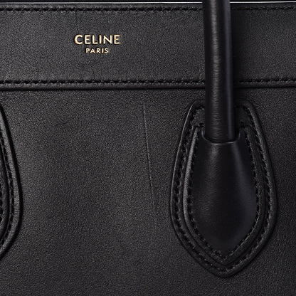Celine Smooth Calfskin Nano Luggage Black 8 of 10