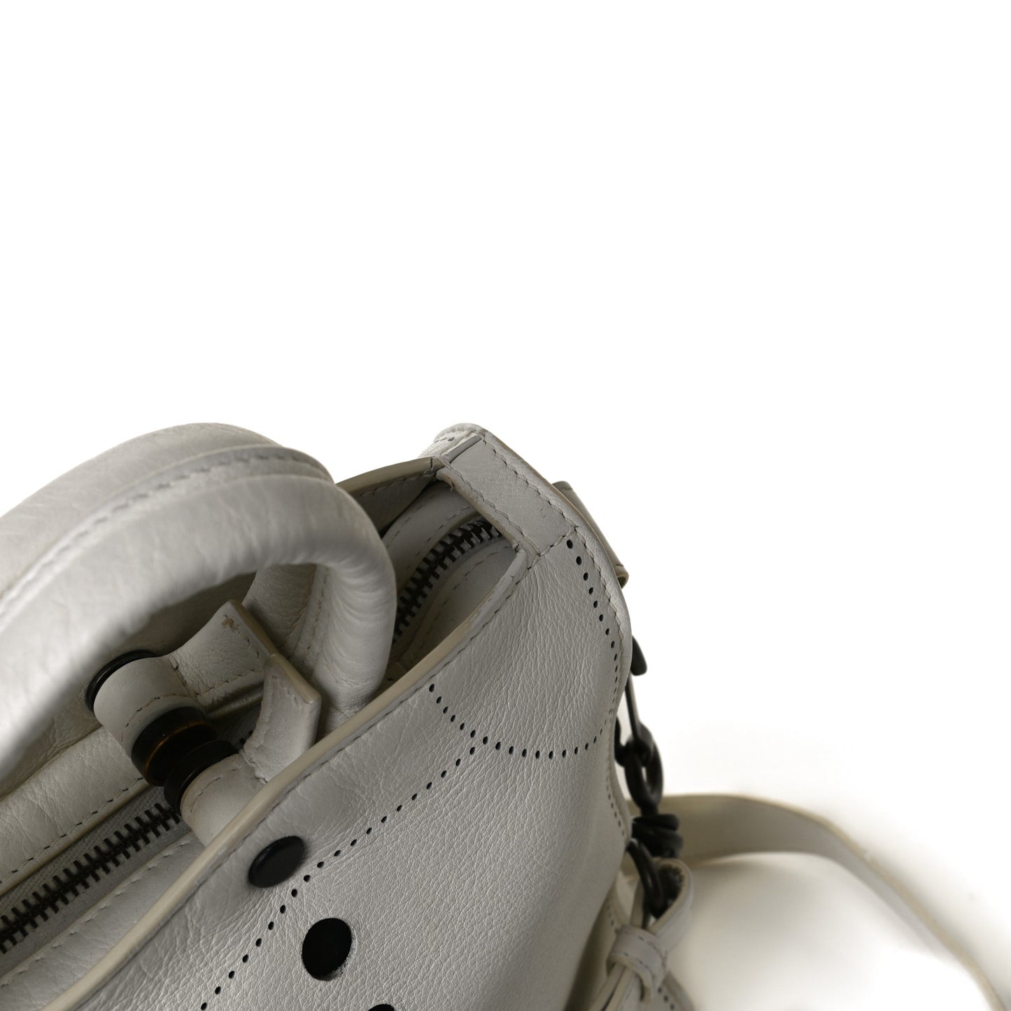 Veau Soyeux Perforated Blackout Hardware S City White