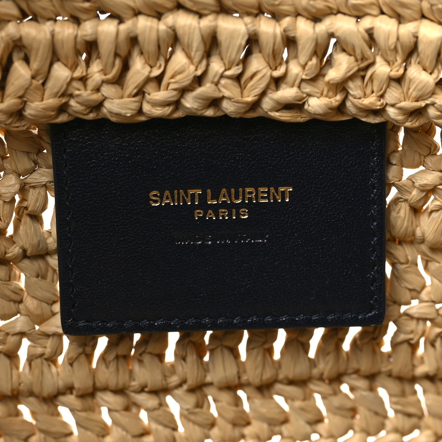 Saint Laurent Raffia Rive Gauche Tote Natural 6 of 9