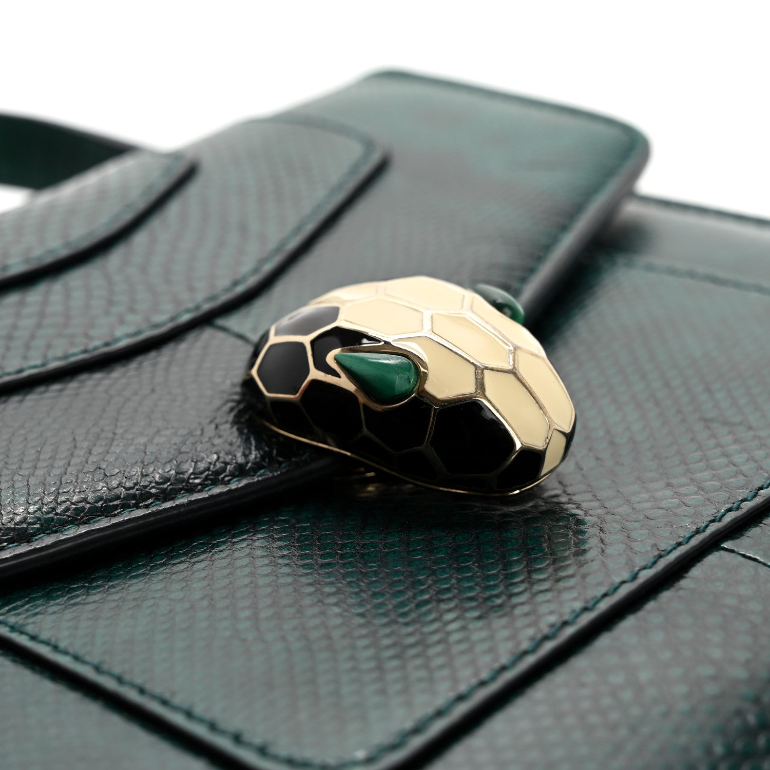 Bulgari Karung Serpenti Forever Top Handle Forest Emerald 14 of 14